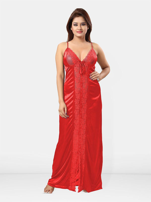 Be You Women Shoulder Straps Sleeveless Maxi Nightdress