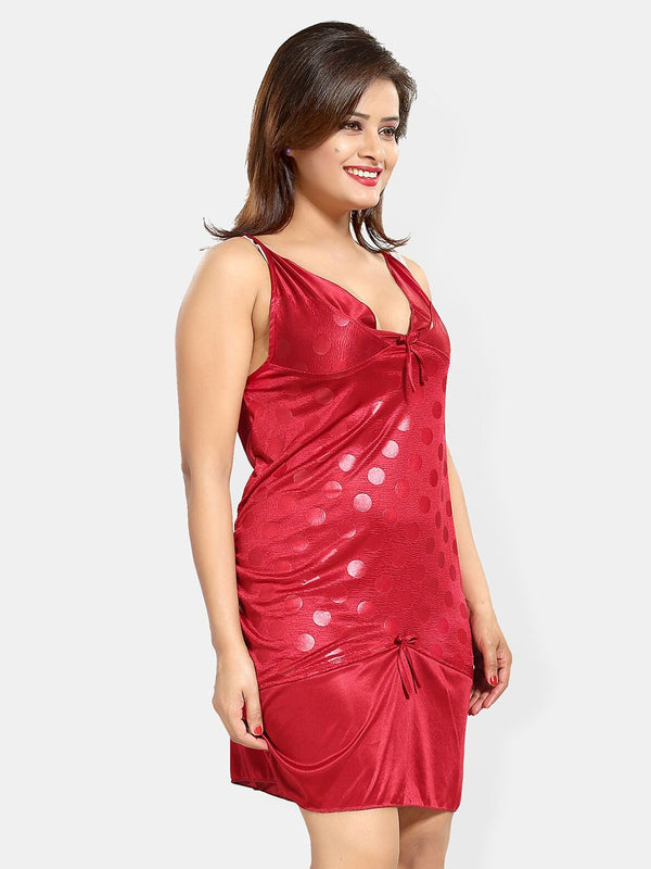 Be You Self Design Shoulder Straps Satin Baby Doll