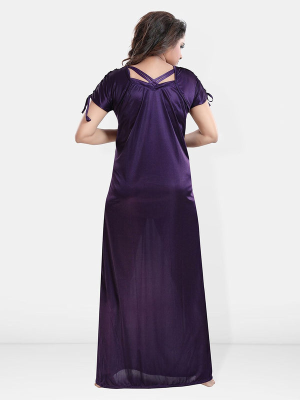 Be You V-Neck Satin Maxi Sweat Nightdress