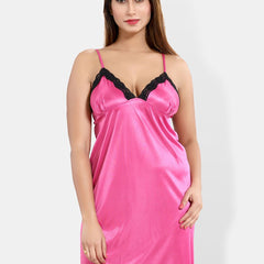 Be You Sleeveless Net Nightdress With Robe