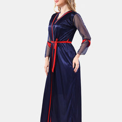 Be You Shoulder Strap Satin Maxi Nightdress With Robe