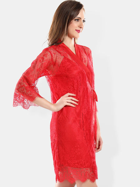 Be You Shoulder Straps Nightdress With Robe