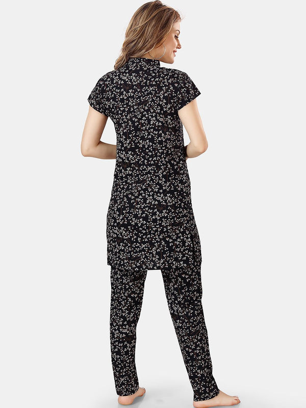 Be You Floral Printed Night Suit