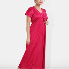 Be You Maxi Satin Wrap Nightdress With Robe