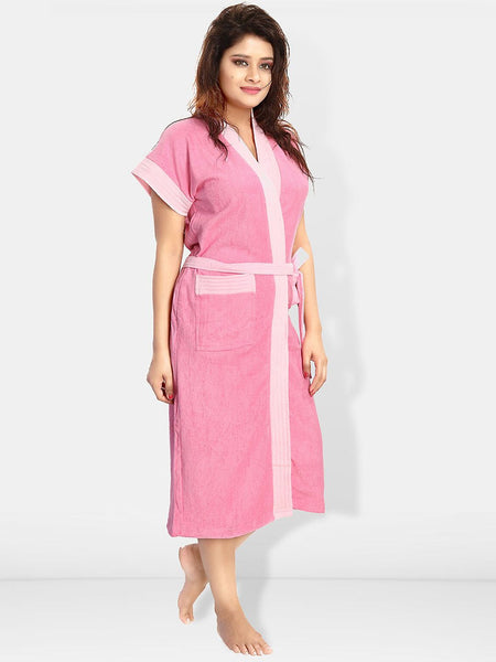Be You Women Cotton Anti-bacterial Super Soft Bath Robe With Belt