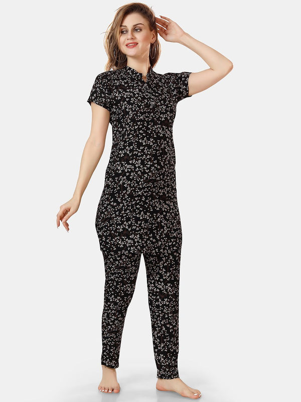 Be You Floral Printed Night Suit