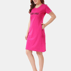 Be You Typographic Printed T-shirt Nightdress