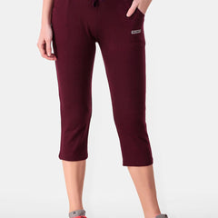 Be You Women Solid Cotton Three Fourth-Length Tights