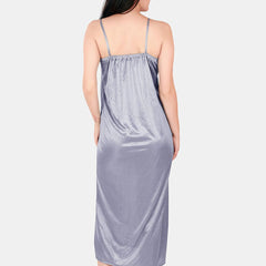 Be You Floral Lace Shoulder Straps Satin Maxi Nightdress With Robe