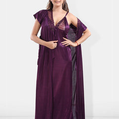 Be You V-Neck Satin Maxi Nightdress
