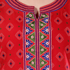 Be You Ethnic Motifs Printed Maxi Nightdress