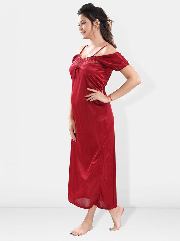 Be You Satin Maxi Nightdress With Robe