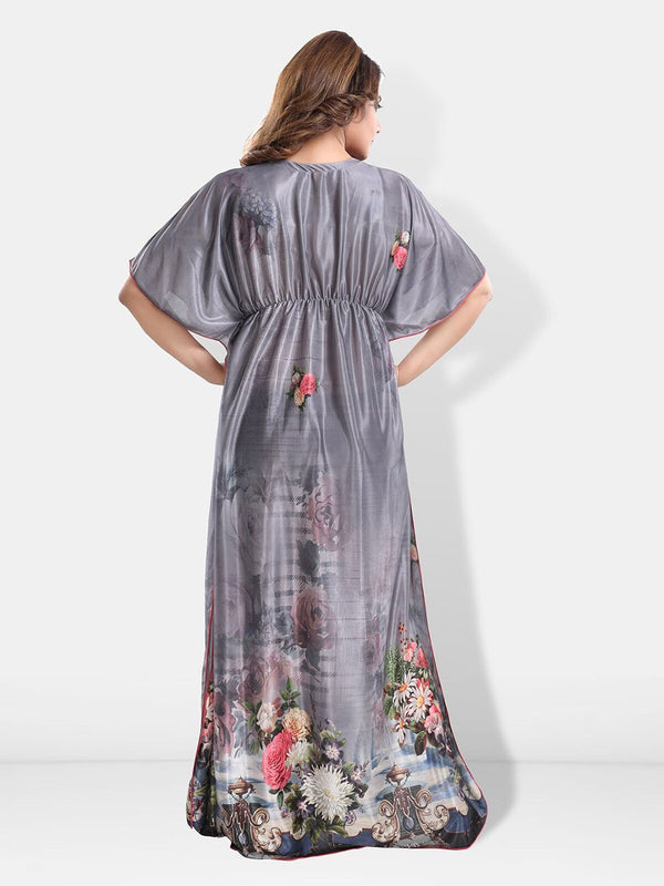 Be You Floral Printed Kaftan Nightdress