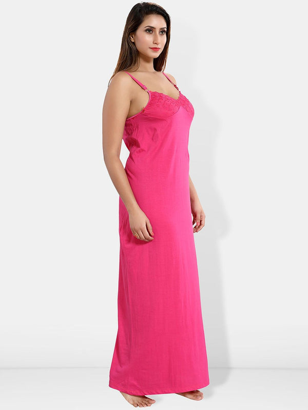 Be You Shoulder Straps Sleeveless Cotton Maxi Nightdress
