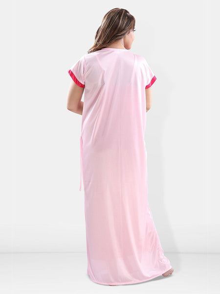 Be You Shoulder Straps Satin Maxi Nightdress with Robe