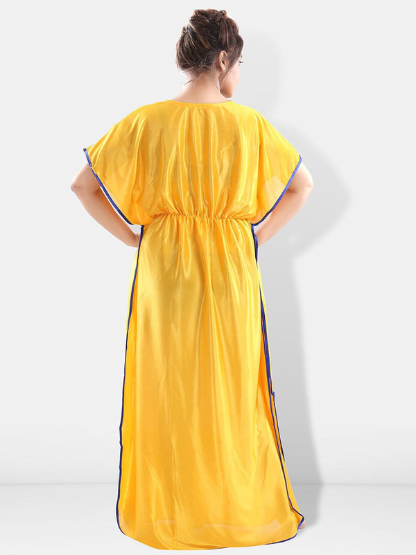 Be You V-Neck Satin Maxi Kaftan Nightdress