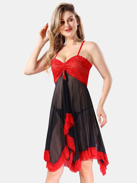 Be You Self Designed Net Baby Doll With Brief
