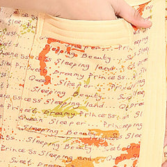 Be You Letter Print Peach Typography Cotton Drawstring Knee Length Bath Robe