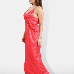 Be You 6 Pieces Satin Maxi Nightdress