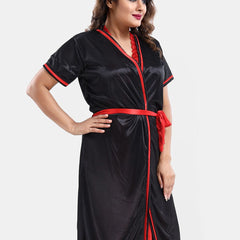 Be You Satin Wrap Nightdress With Robe