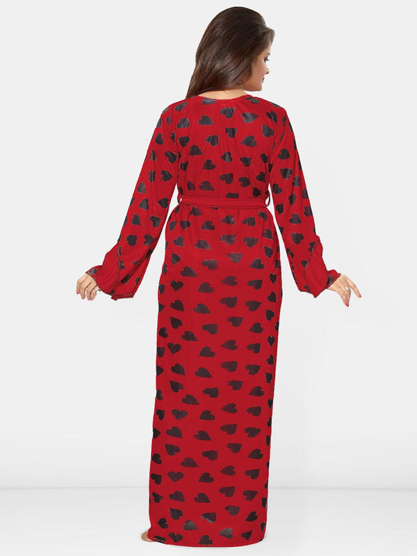 Be You Women Conversational Printed Maxi Nightdress