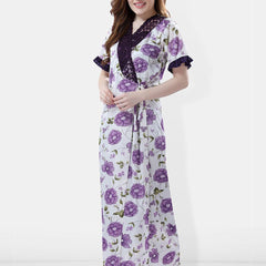 Be You Floral Printed Satin Maxi Nightdress