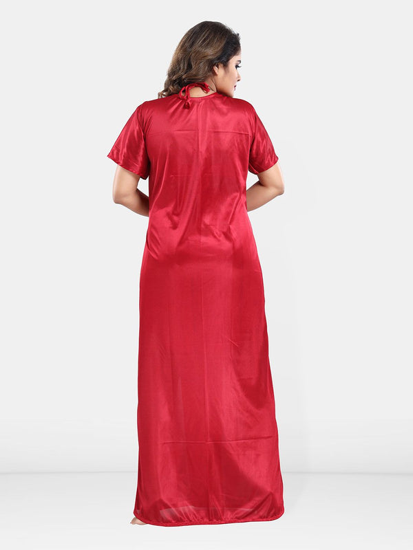 Be You Satin Wrap Nightdress With Robe