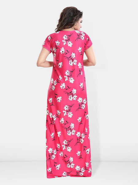 Be You Printed Satin Maternity Feeding Maxi Nightdress