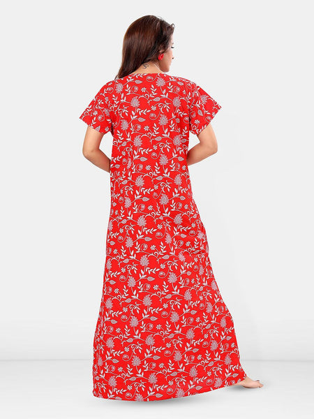 Be You Floral Printed Cotton Maternity Maxi Nightdress