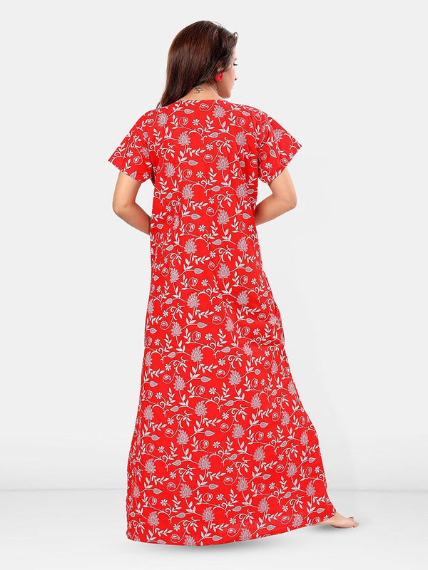 Be You Floral Printed Cotton Maternity Maxi Nightdress