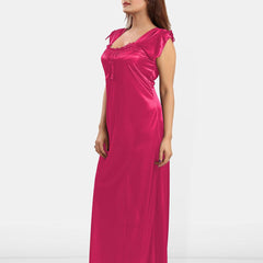 Be You Women Sleeveless Scoop Neck Maxi Nightdress