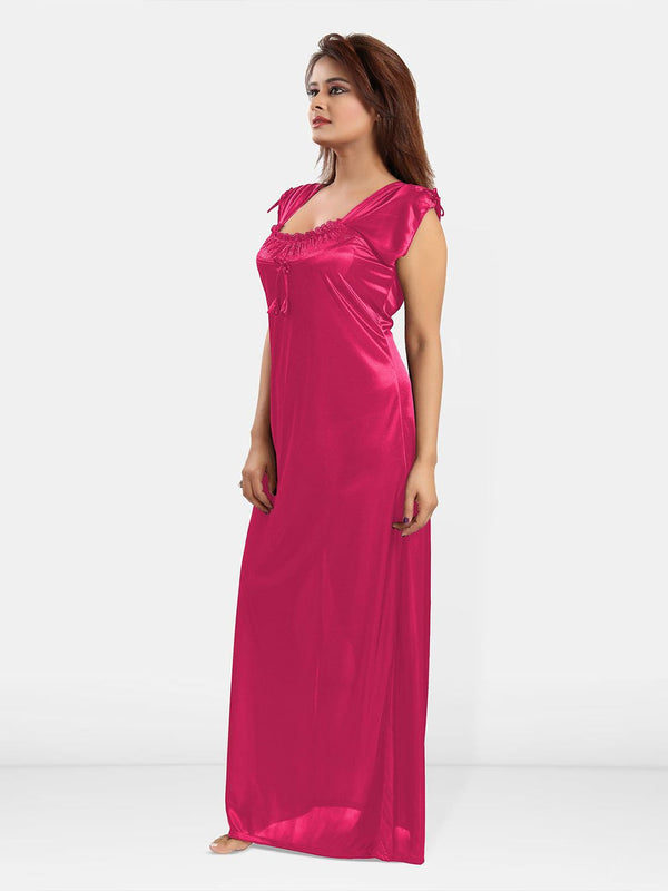 Be You Women Sleeveless Scoop Neck Maxi Nightdress