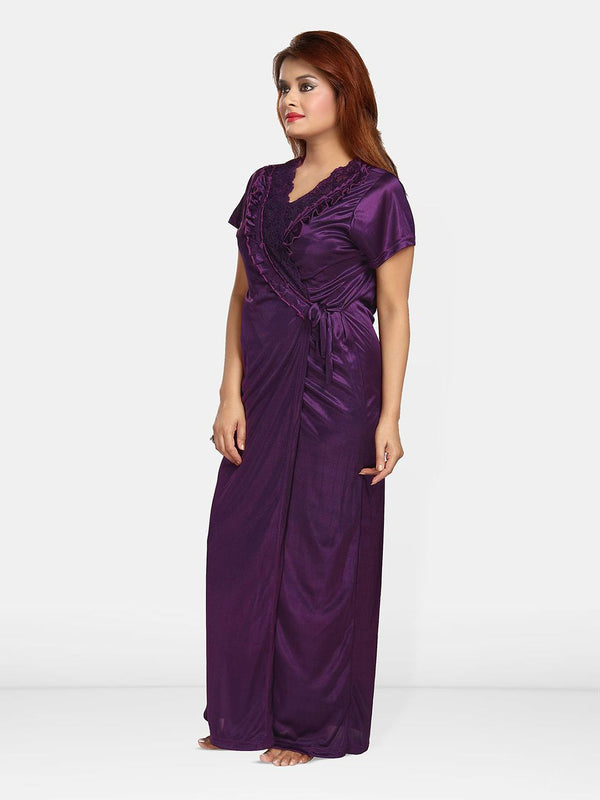 Be You Satin Maxi Nightdress With Robe
