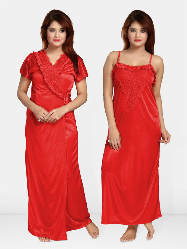 Be You Women 2 pieces Maxi Wrap Nightdress