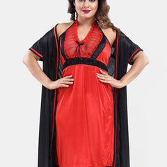 Be You Satin Wrap Nightdress With Robe