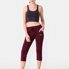 Be You Women Solid Cotton Three Fourth-Length Tights