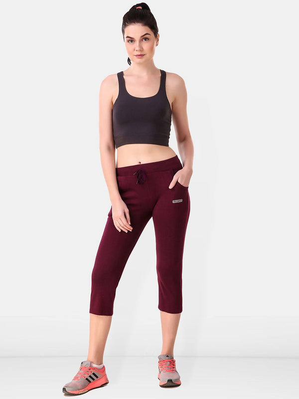 Be You Women Solid Cotton Three Fourth-Length Tights