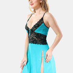 Be You Self Design Shoulder Straps Net Baby Doll With Briefs