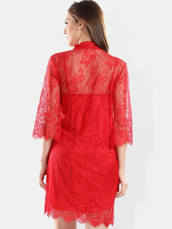 Be You Shoulder Straps Nightdress With Robe
