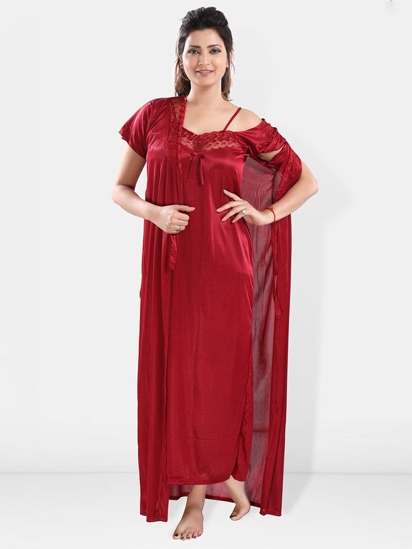 Be You Satin Maxi Nightdress With Robe