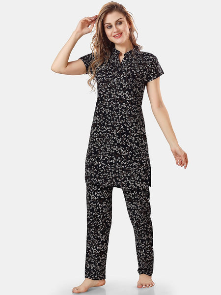 Be You Floral Printed Night Suit