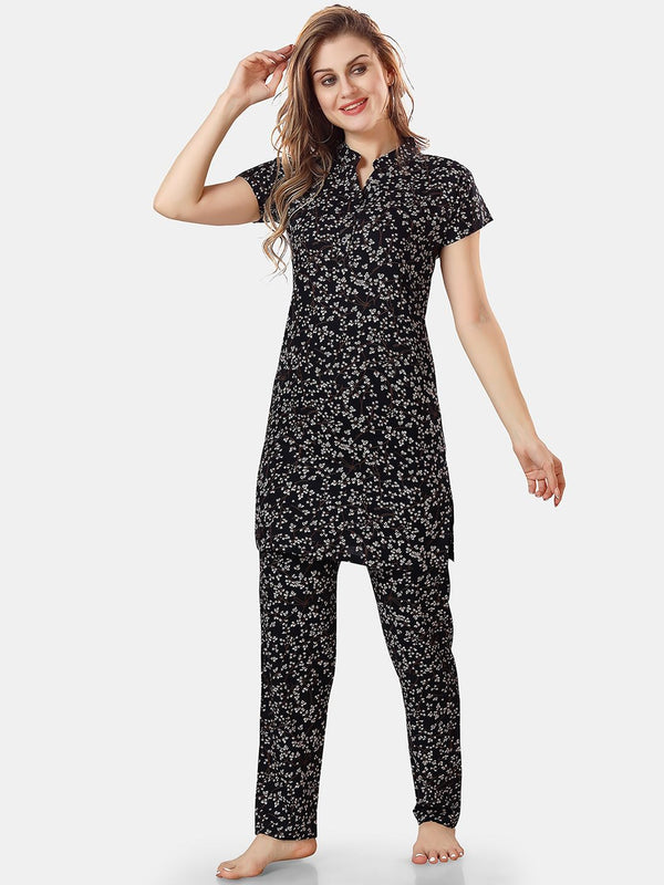 Be You Floral Printed Night Suit