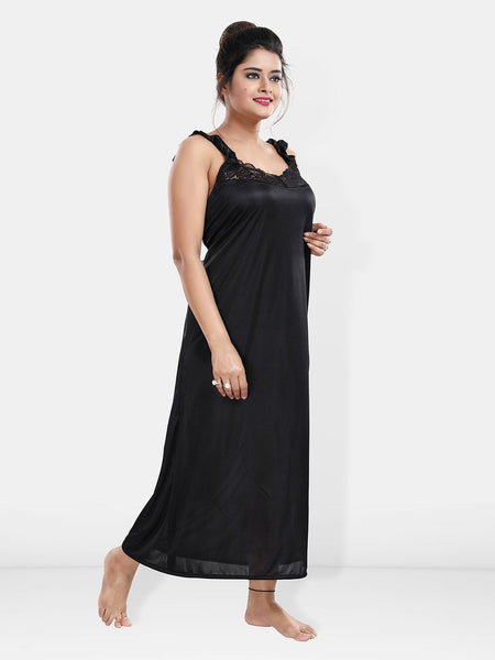 Be You Maxi Satin Wrap Nightdress With Robe