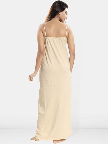 Be You Lace Cotton Shoulder Straps Maxi Nightdress