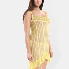 Be You Shoulder Straps Net Baby Doll With Briefs