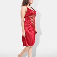 Be You Self Design V-Neck Maxi Nightdress with Robe