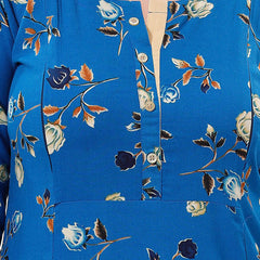 Be You Floral Printed Round Neck Maternity A-Line Kurta