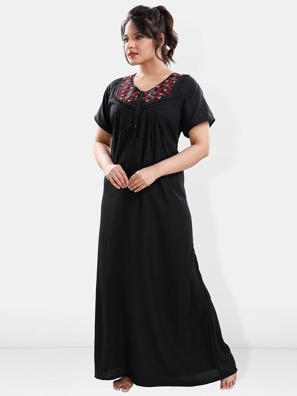 Be You V Neck Maxi Nightdress