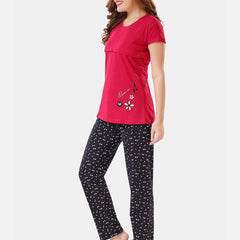 Be You Conversational Printed Maternity Night Suit