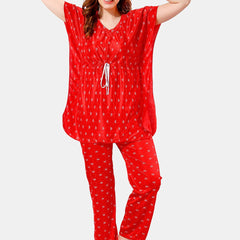 Be You Conversational Printed Satin Night Suit